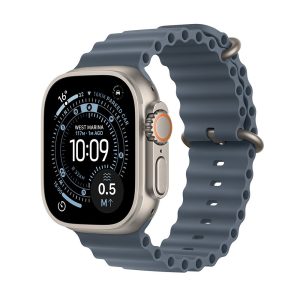 Apple Watch Ultra 3 GPS + Cellular 49mm Natural Titanium Case with Anchor Blue Ocean Band (MEWH4AF/A)